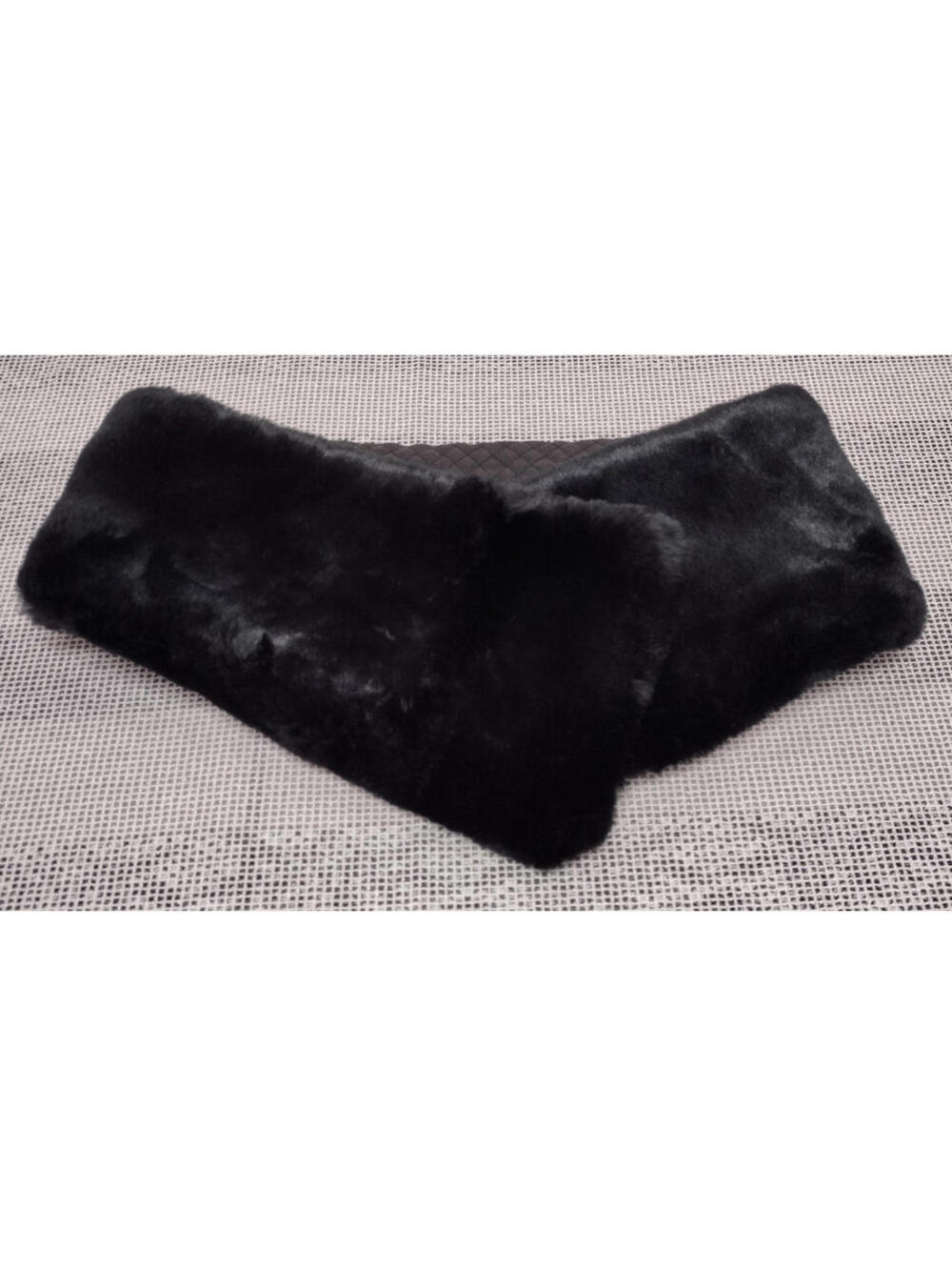 Ann Taylor Loft BLACK FAUX FUR COLLAR Scarf NEW Unisex Style NEARING VINTAGE Y2K